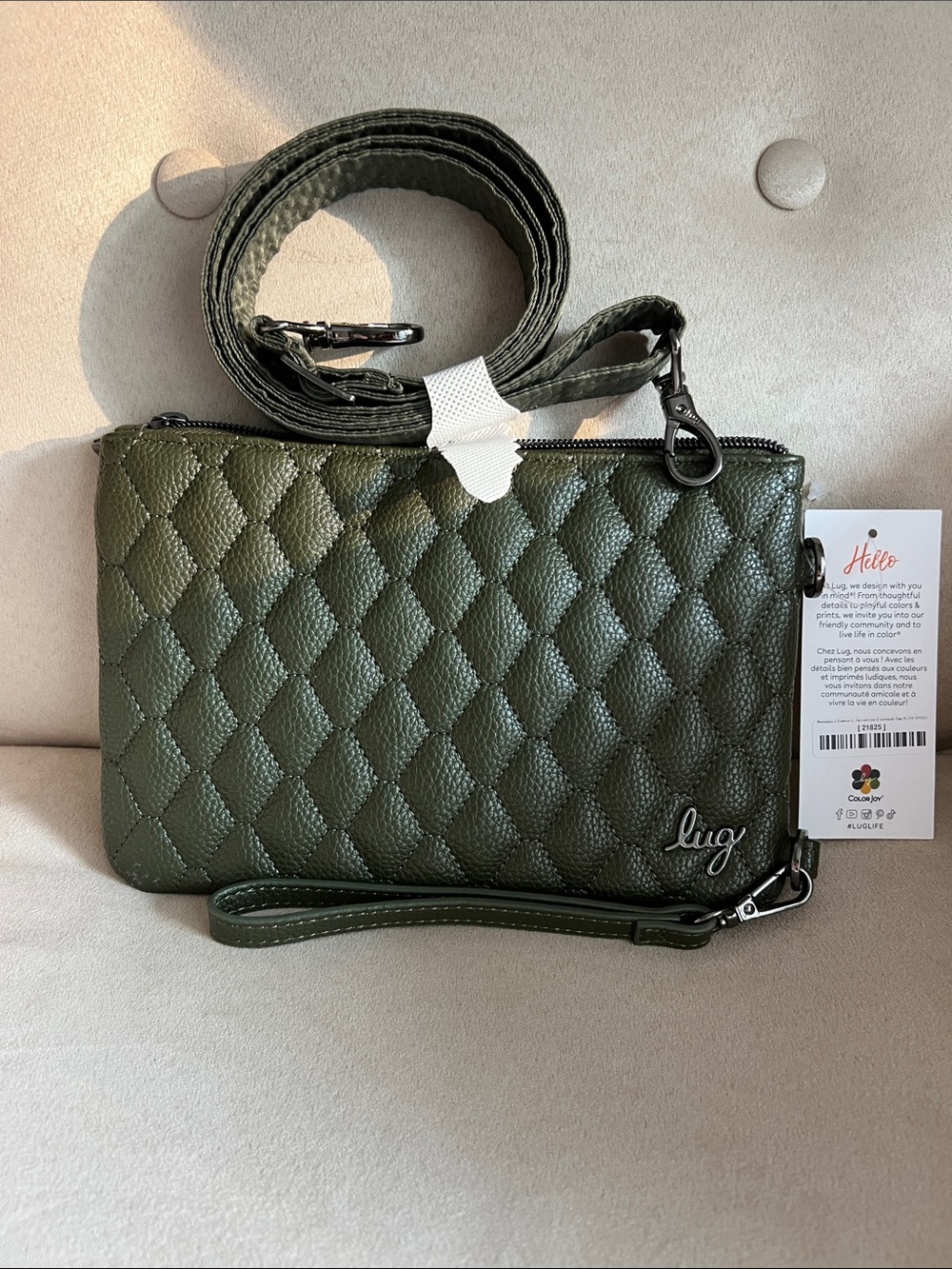 NWT Lug Peekaboo 2 Classic VL Convertible Crossbody Bag in Olive Green 🫒